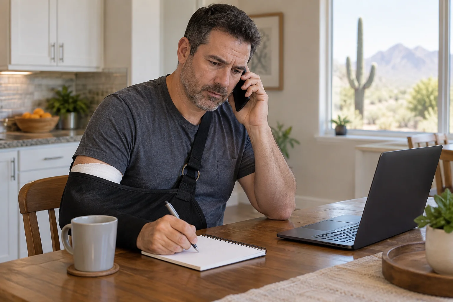 Injured client calling multiple Arizona law firms for a second opinion after a rejection