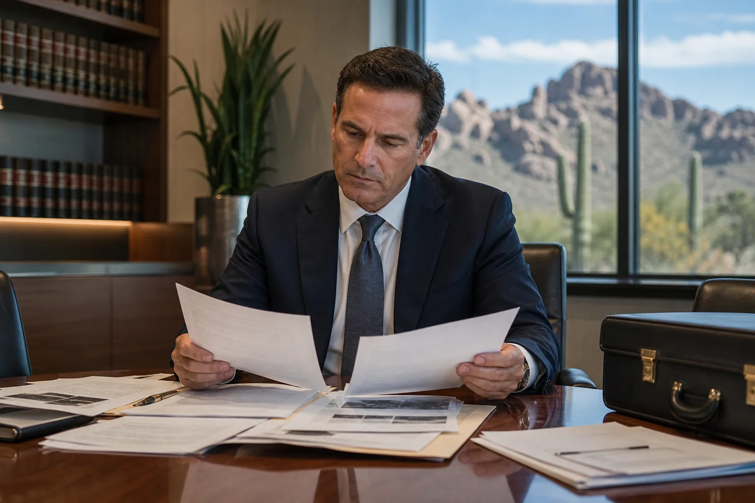 Valley Accident Law | Drunk Driving Crash Victims in Arizona: Civil Recovery and Punitive Damages Arizona personal injury attorney reviewing evidence in a drunk driving crash case