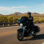 Motorcycle on an Arizona highway illustrating why motorcycle injury claims get lowballed in Arizona
