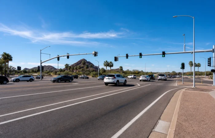 How long does an injury settlement take in Arizona, Phoenix metro intersection with traffic signals and open desert sky How long does an injury settlement take in Arizona, Phoenix metro intersection with traffic signals and open desert sky
