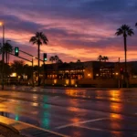 Scottsdale road at night symbolizing Arizona dram shop and social host liability after a DUI crash Scottsdale road at night symbolizing Arizona dram shop and social host liability after a DUI crash