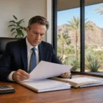 Arizona injury attorney reviewing structured settlement and lump sum paperwork for a catastrophic injury claim Arizona injury attorney reviewing structured settlement and lump sum paperwork for a catastrophic injury claim